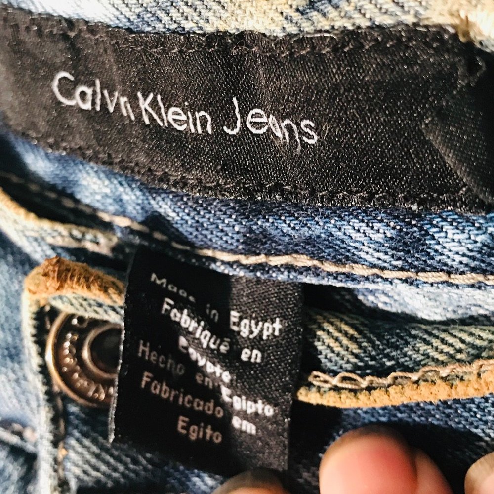 Calvin Klein Jeans Blue Acid Wash Tie Dye Size 32 - Picture 2 of 8